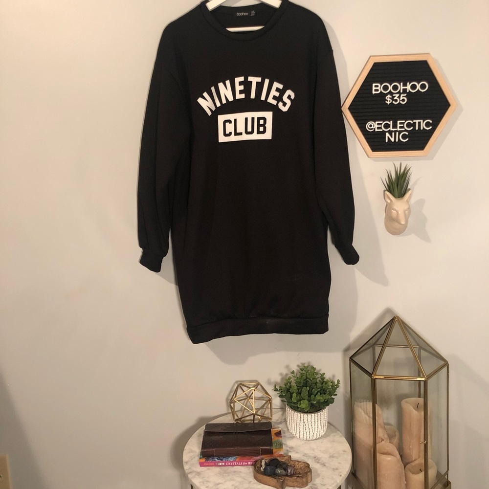 Boohoo Sweatshirt Dress